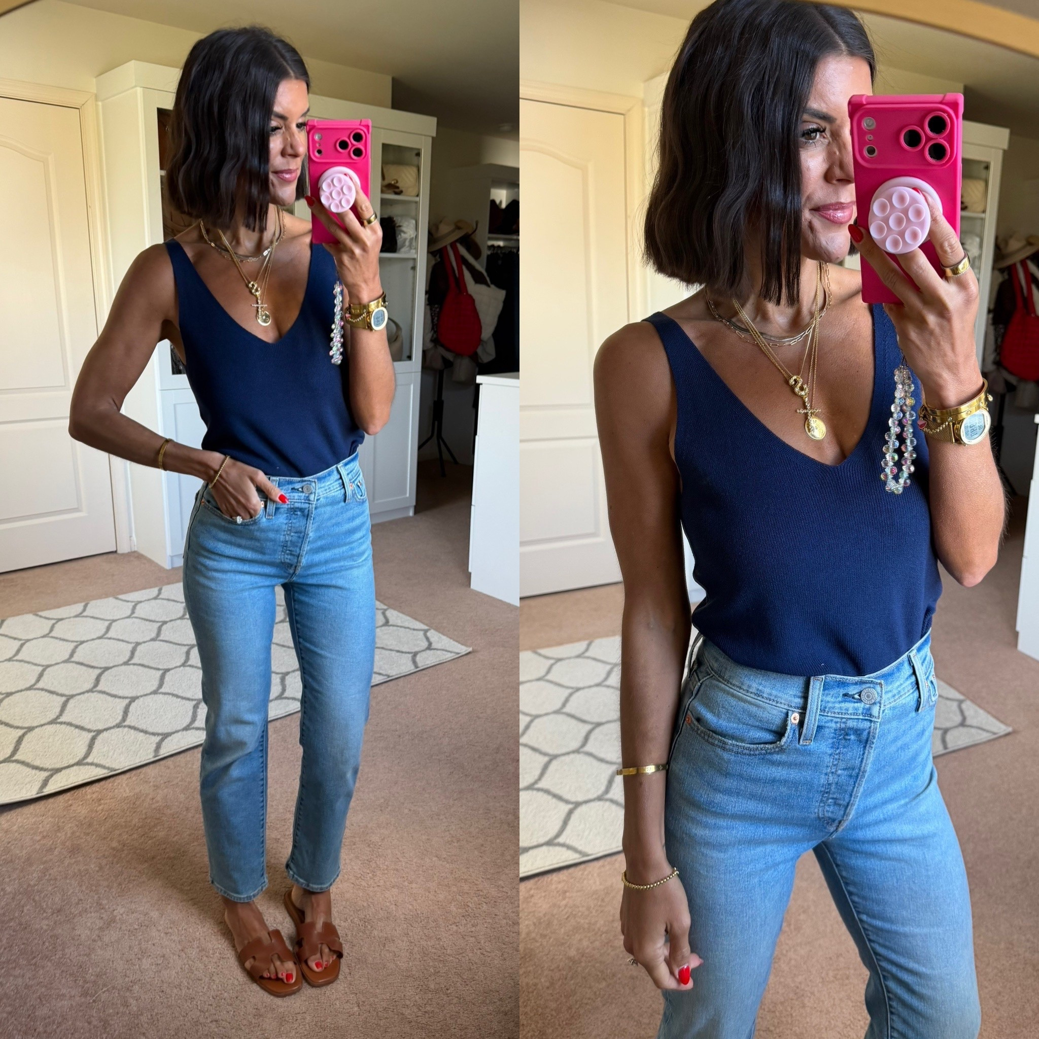 Small in tank, jeans size up one

#LTKSeasonal