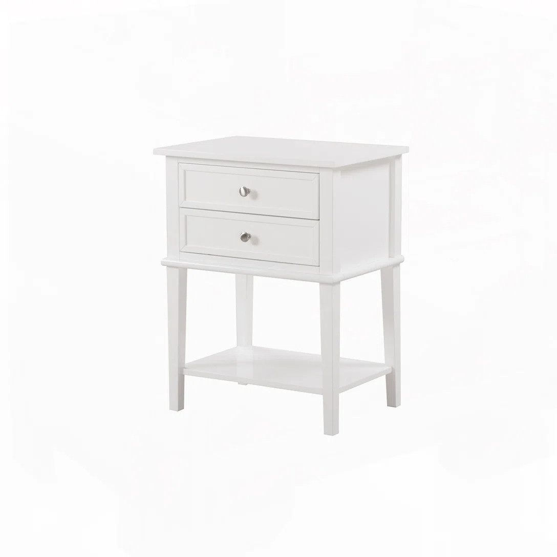 Marydel 2 Drawer Mid Century Modern Nightstand Bed Side Table Wood Nightstand Small Dresser For B... | Wayfair North America