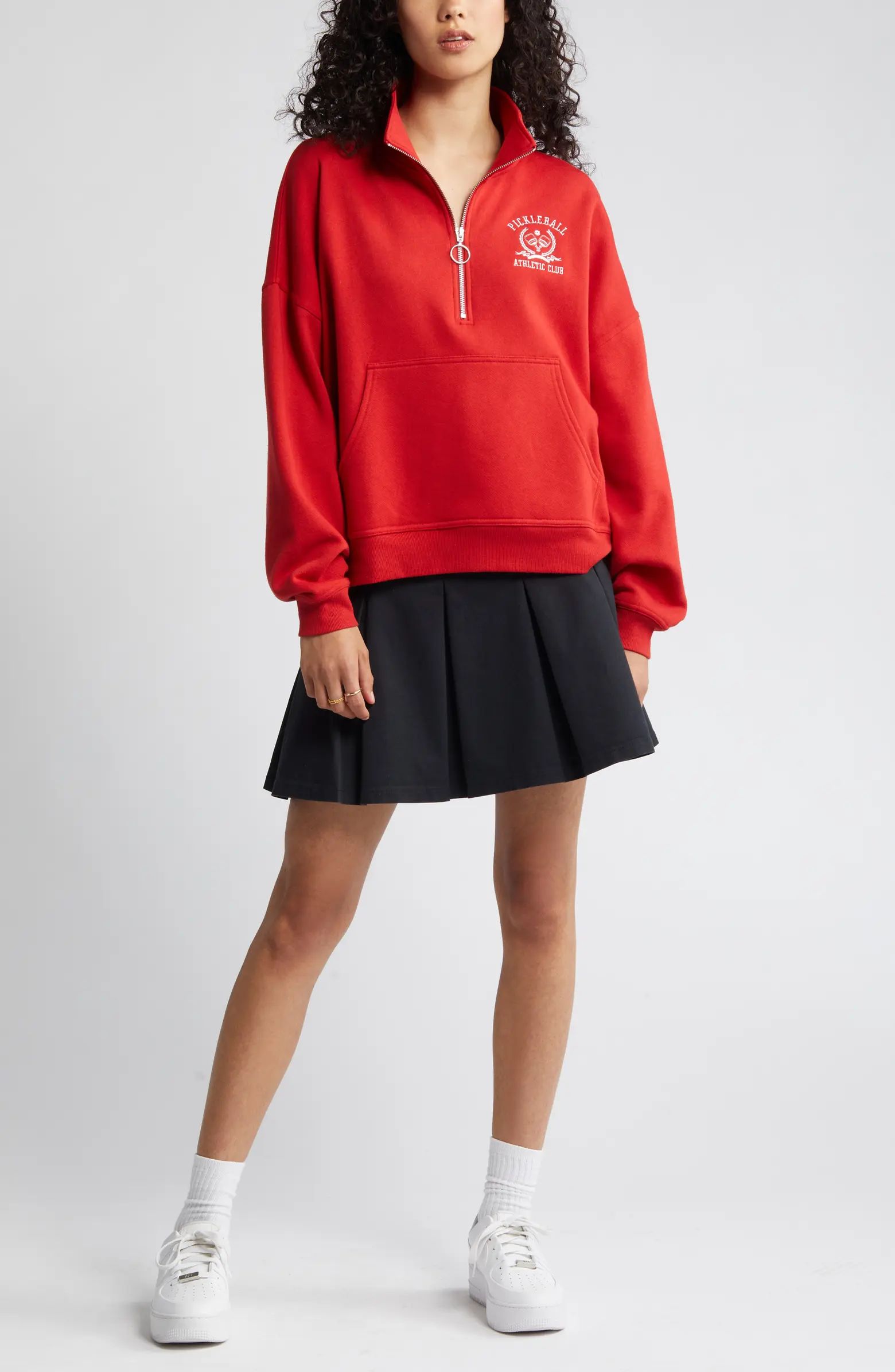 Pickleball Embroidered Quarter Zip Graphic Pullover | Nordstrom