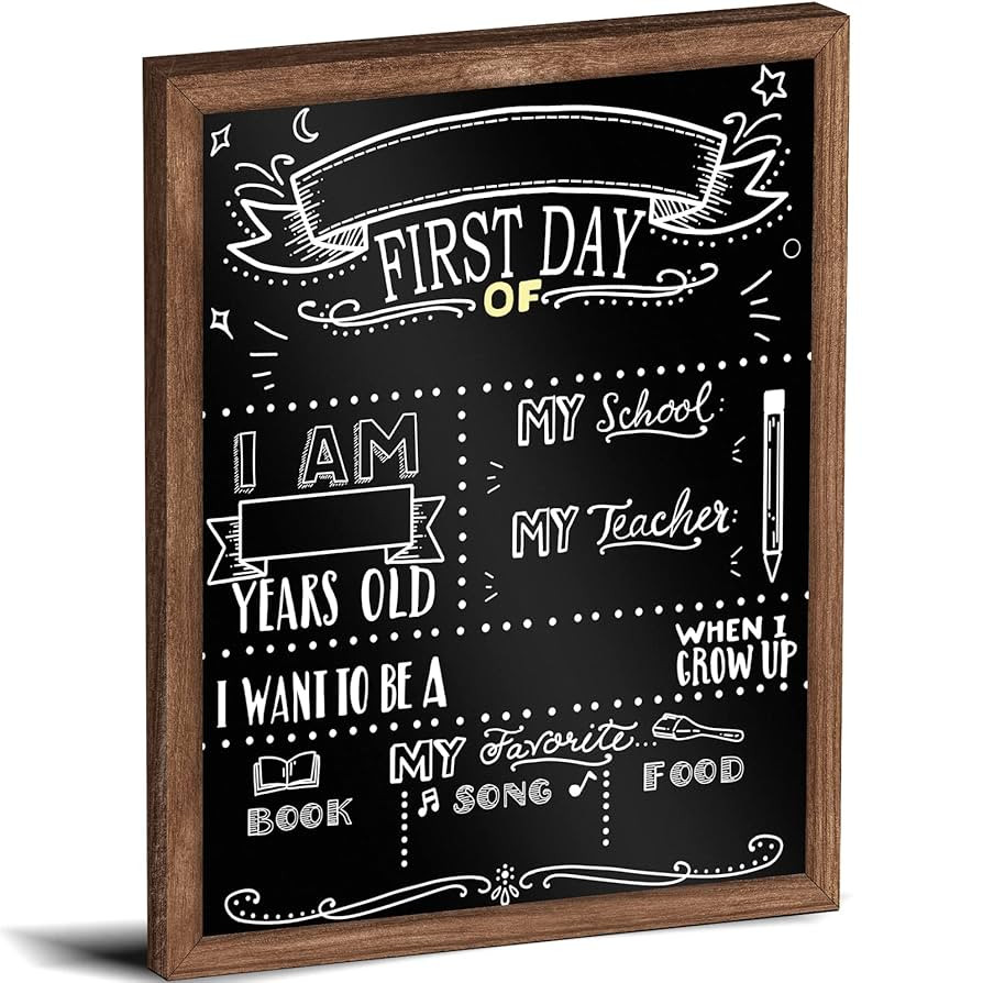 First and Last Day of School Board, 11x14 Inch Double Sided Back to School Sign for Kids, My 1st ... | Amazon (US)