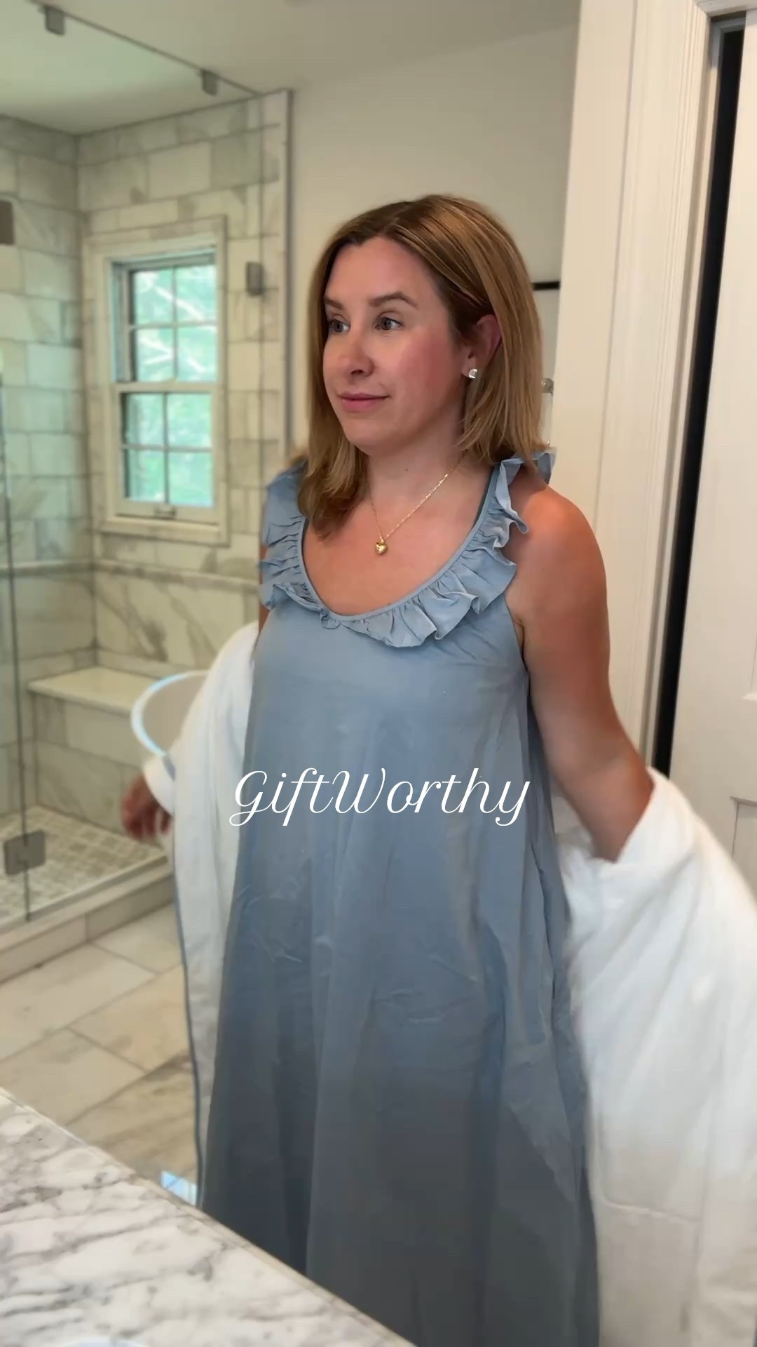 Back in stock for the holidays! This Gift Worthy robe is 100% cotton and lined with pretty blue piping. 1/3 of the price of designer brands. Fits sizes medium to XL. 

Gifts for her, gift ideas for mom, friend, Grandmillennial

#LTKHoliday #LTKGiftGuide #LTKSaleAlert