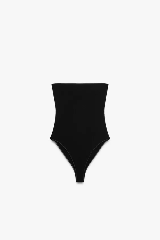 STRETCH BANDEAU BODYSUIT | Zara US