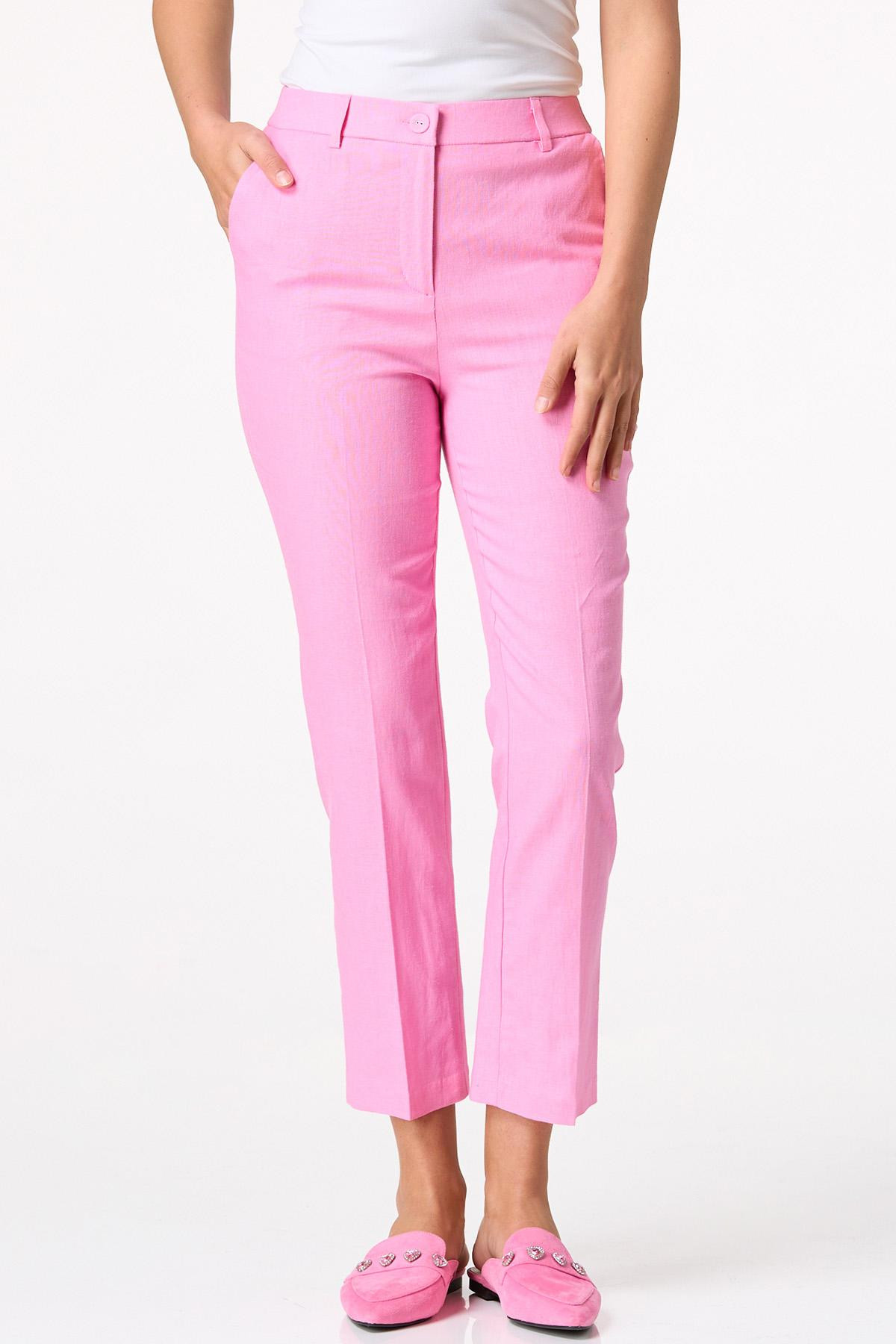 Petite Linen Ankle Pants | Cato Fashions