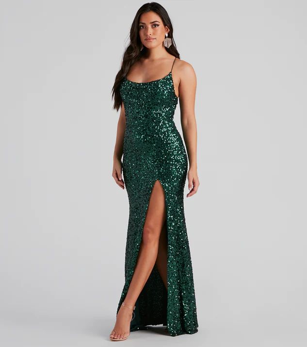 Esperanza Formal Sequin Cowl Dress | Windsor Stores