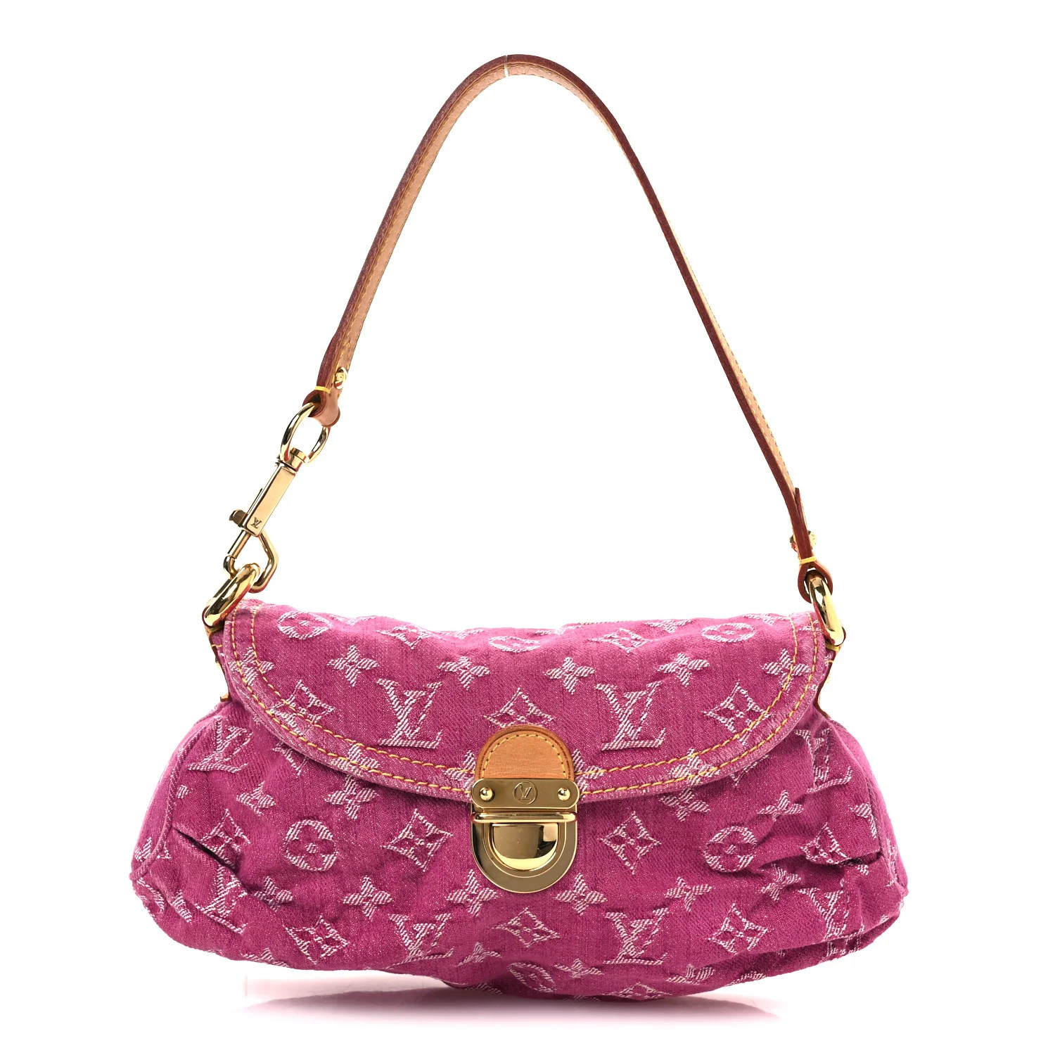 Louis Vuitton Monogram Denim Mini Pleaty Fuchsia 1904629 | FASHIONPHILE (US)