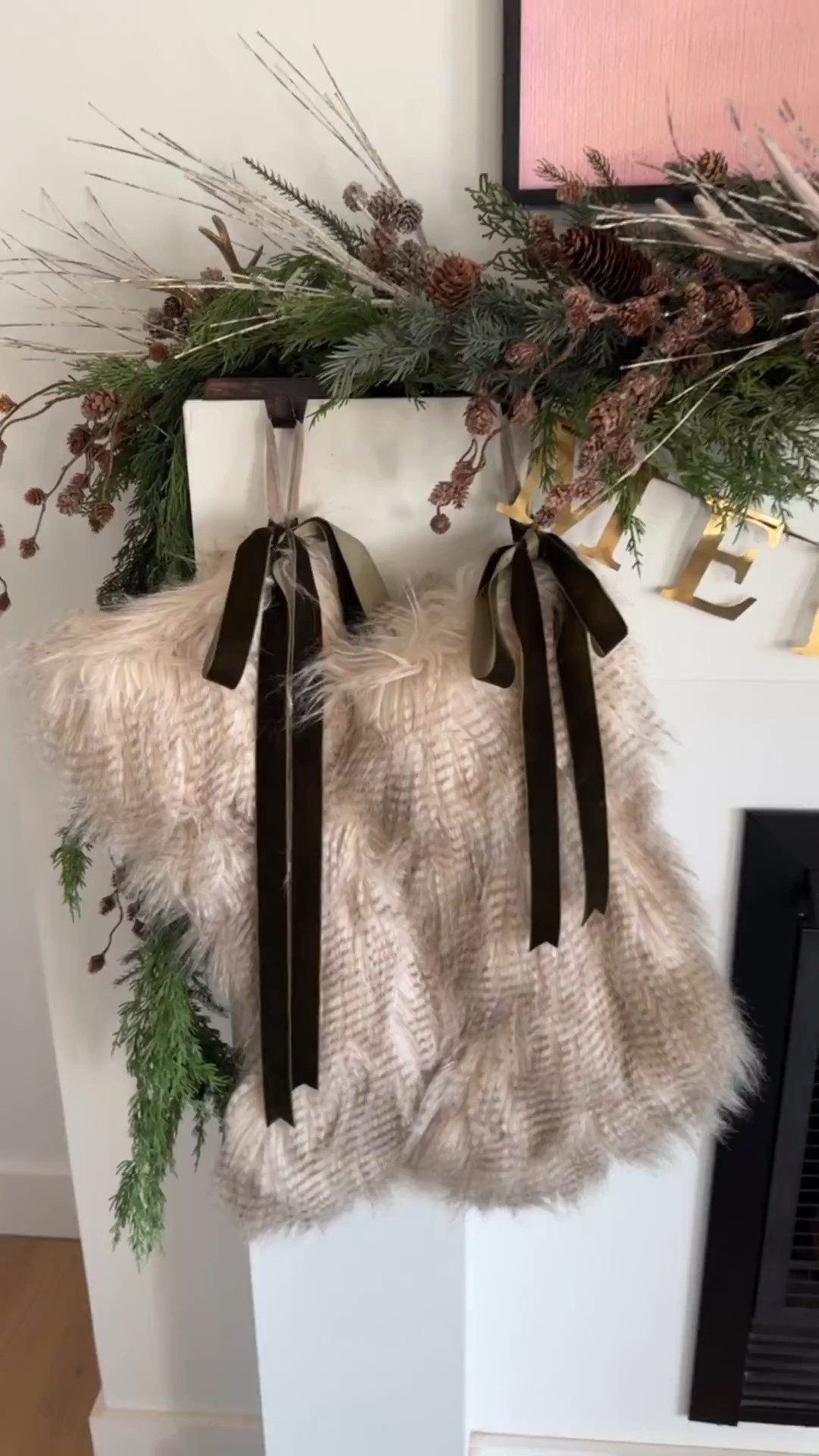 This Amazon ribbon is so pretty! I’ll also link the metal garland sign, the garland, and pinecone stems that I use every year! 

#LTKFindsUnder50 #LTKHoliday #LTKHome