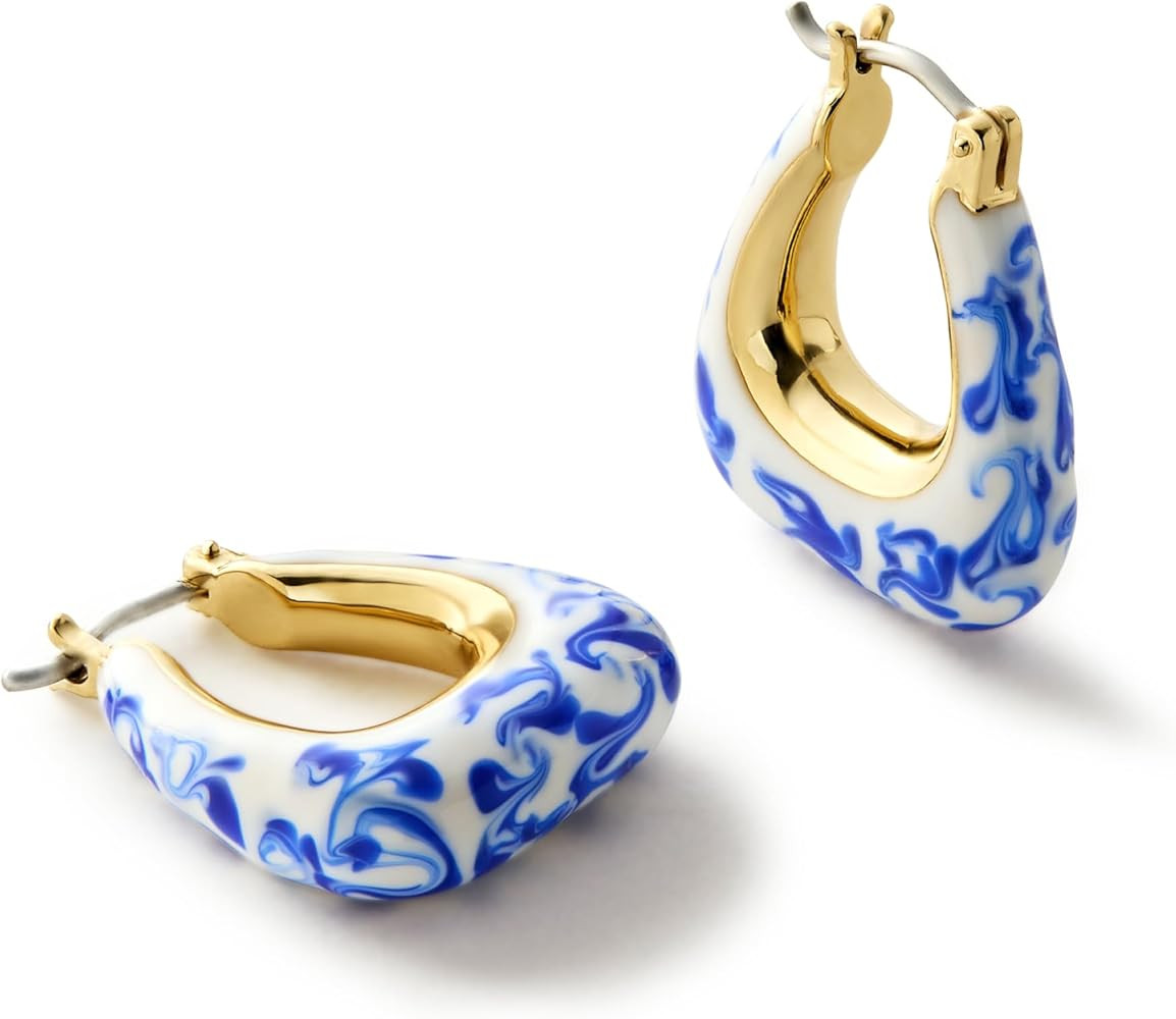 Ana Luisa Sphere Hoop Earring -Abby and Dakota Styles Womens Earrings - Trendy 14K Gold Plated, S... | Amazon (US)