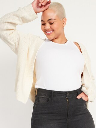 Slouchy Open-Front Cardigan Sweater for Women | Old Navy (US)