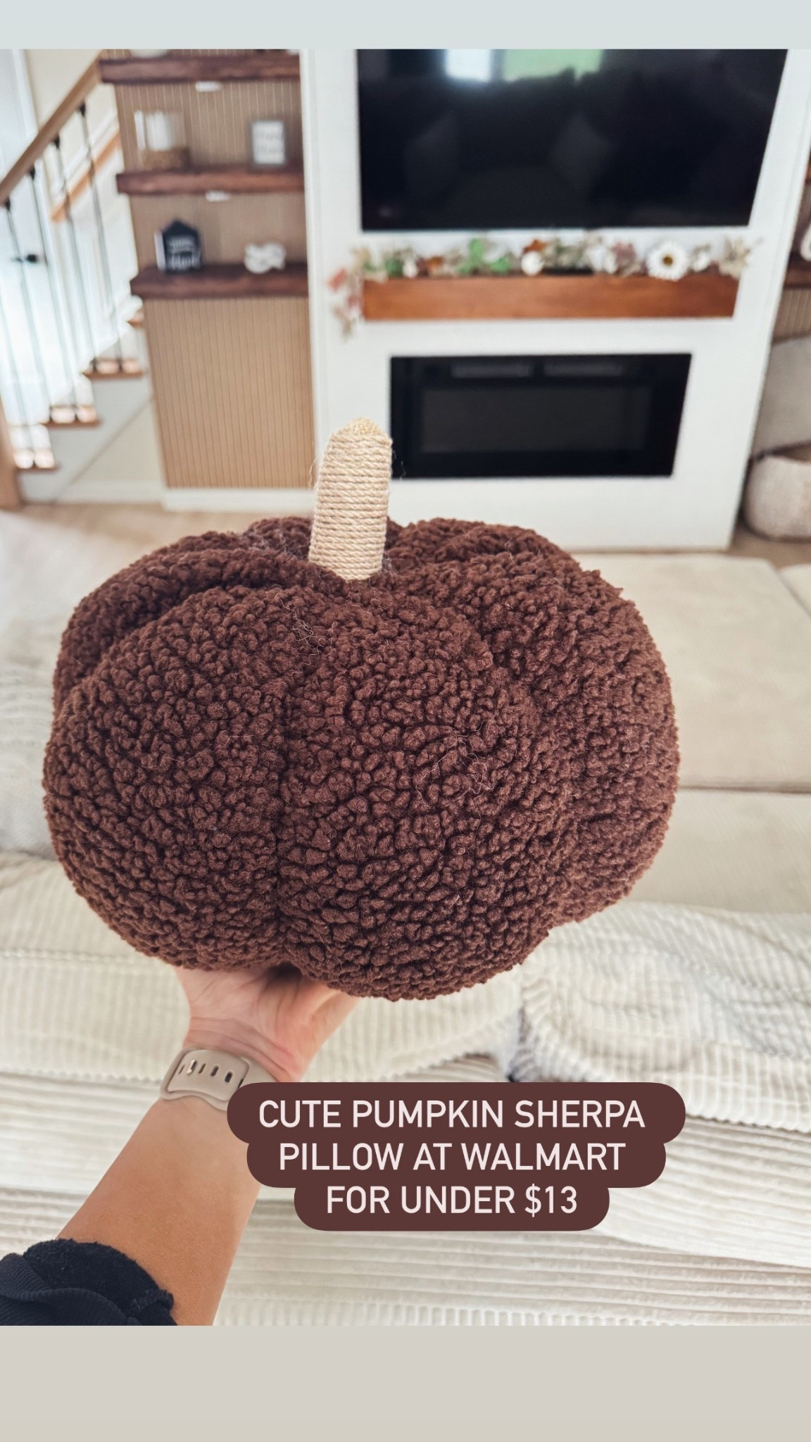 The cutest brown Sherpa pumpkin pillow for fall 🍂🎃  and under $13!

Home decor


#LTKHalloween #LTKHome #LTKSeasonal