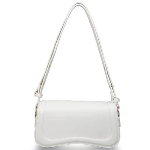 NahiAoo Shoulder Bag for Women, Small Black Purse, White Shoulder Purses 2024 Trendy Purses Leather Small Shoulder Purses | Amazon (US)
