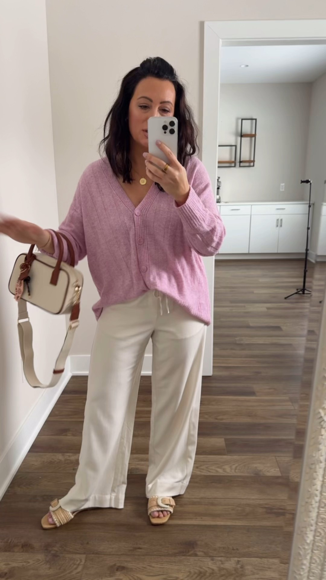 TARGET 🎯 TUESDAY 
• large cardigan for an oversized look
• medium regular length pants, I’m 5’4
• shoes true to size 

@Target 

#LTKootd #LTKPetite #LTKMidsize