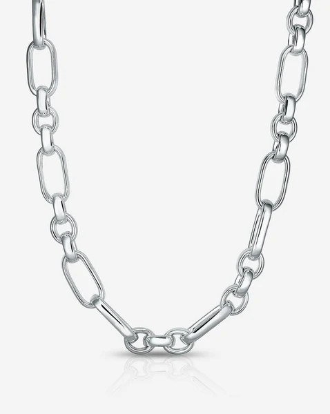 Statement Sterling - Mixed Link Chain Necklace | Ring Concierge