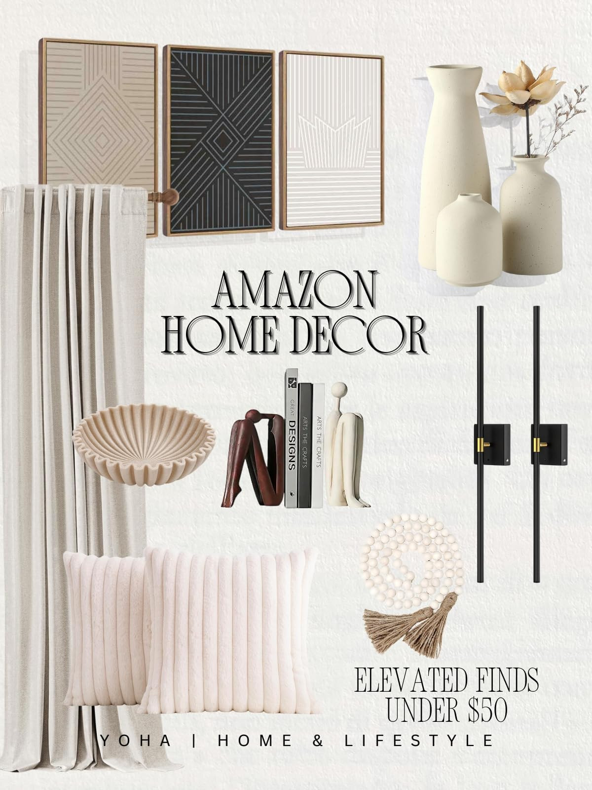 Add a touch of elegance to your home with these stylish Amazon finds! From plush pillow covers and chic wall art to decorative bowls and blackout curtains, these affordable yet chic items will elevate your living space. Perfect for creating a cozy, stylish home. Everything linked below for you! 🫶

#HomeDecor #AmazonFinds #StylishLiving #InteriorDesign #NeutralHomeDecor 

 #LTKSeasonal #LTKHome #LTKSaleAlert