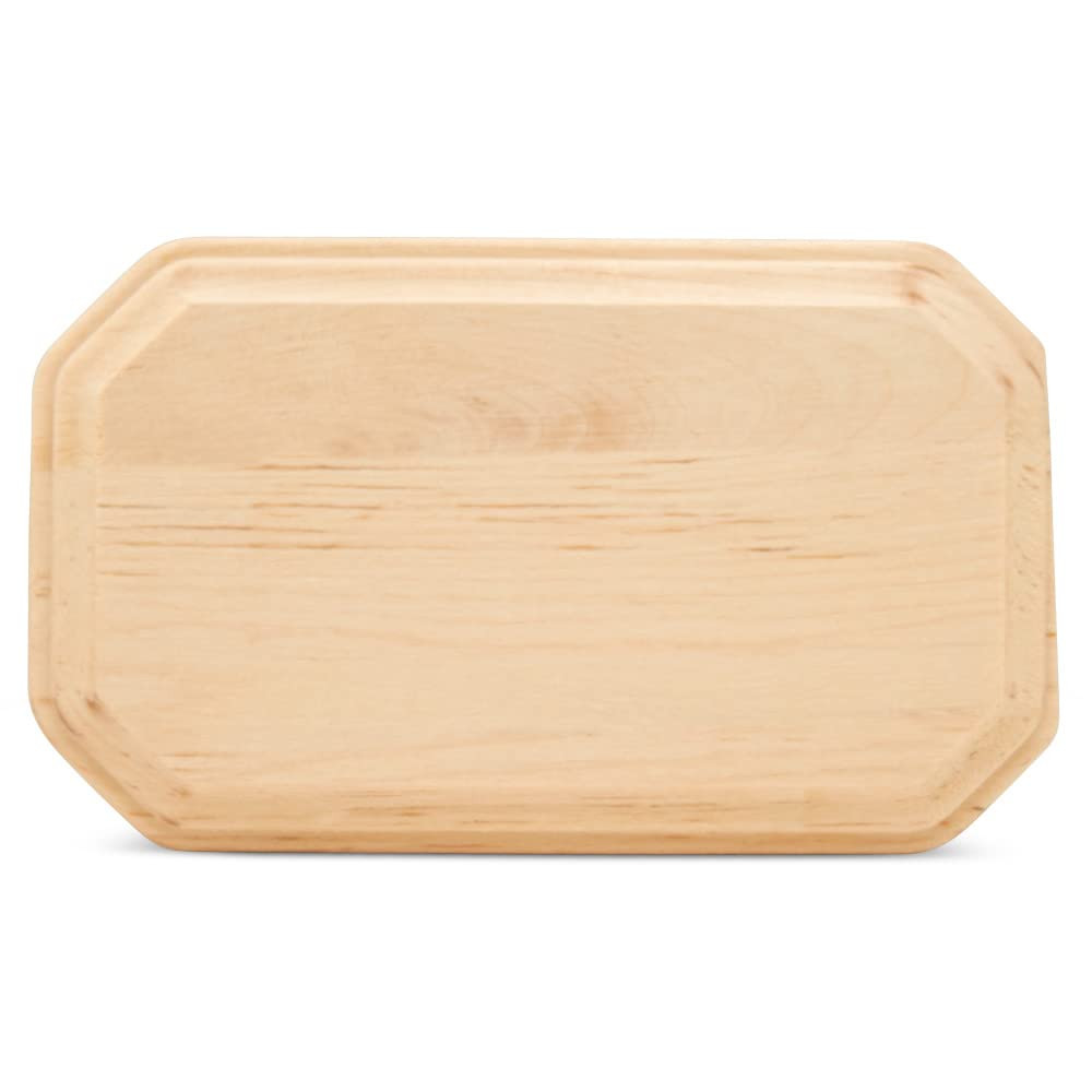 Wood Rectangle Plaque 5 inch, 2 Pcs Beveled Edge Clipped Corner Unfinished Wooden Plaque Wood Pla... | Amazon (US)
