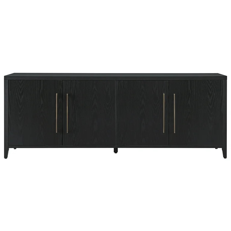 Evelyn&Zoe Modern/Contemporary 68" Wide Black Grain TV Stand | Walmart (US)