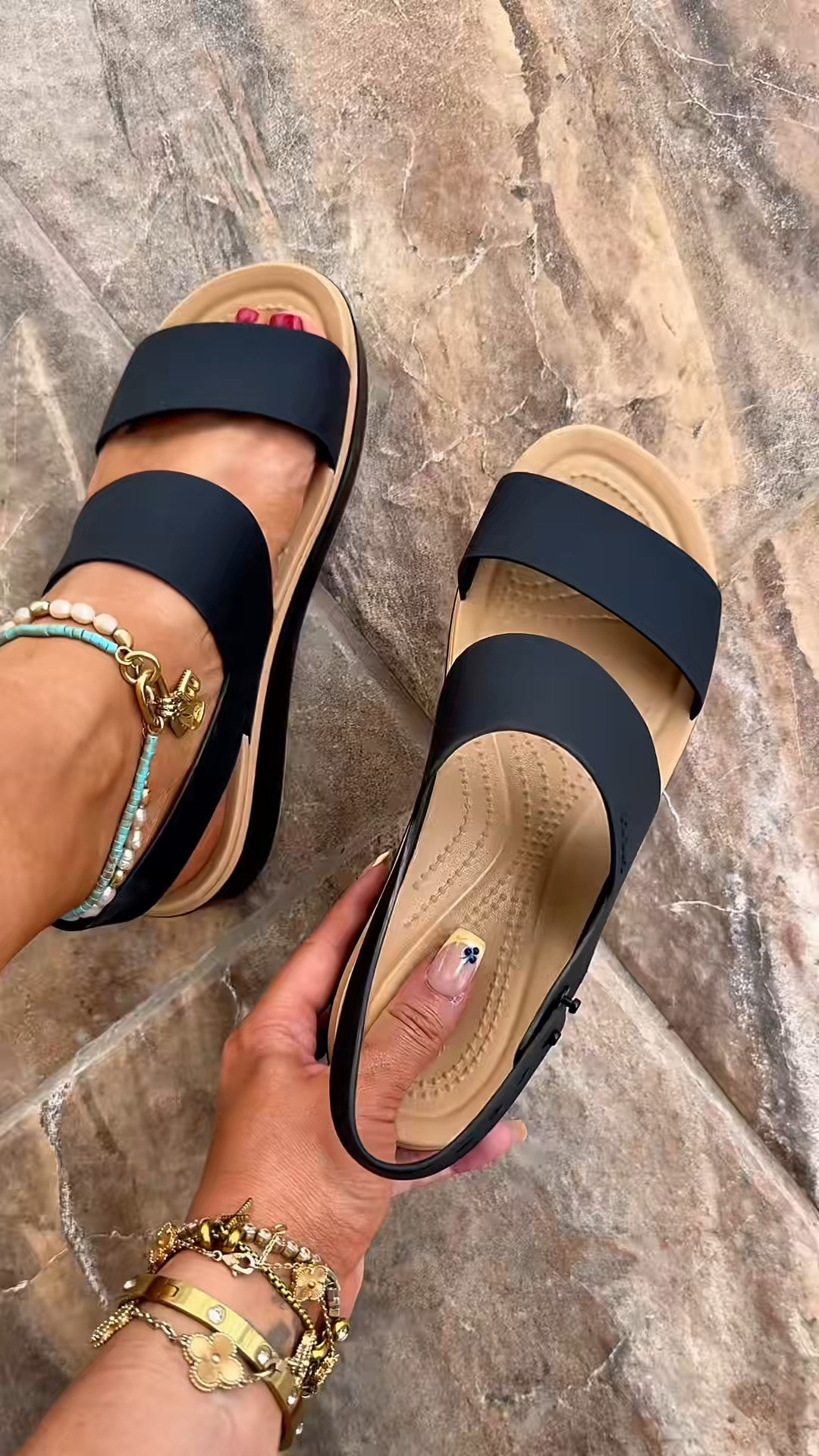 Crocs Brooklyn wedge sandals 🖤 #crocs #crocssandals #crocsbrooklyn #crocsbrooklynwedge @Crocs #ad 

 #LTKootd #LTKWorkwear #LTKTravel