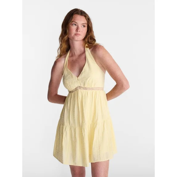 No Boundaries Halter Mini Dress, Women's XXS - XXL | Walmart (US)