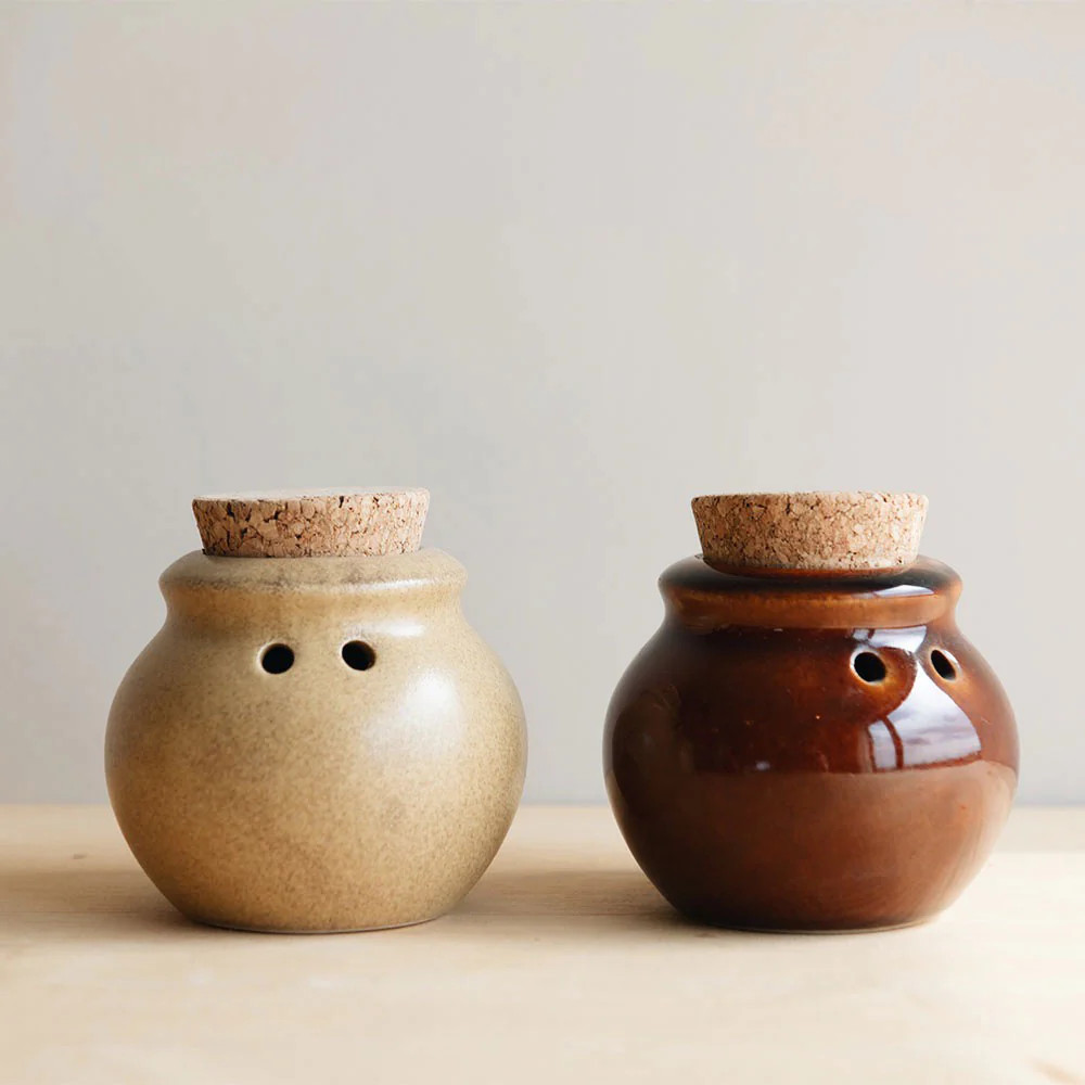 Ceramic Garlic Keeper - Cork Top | Roan Iris