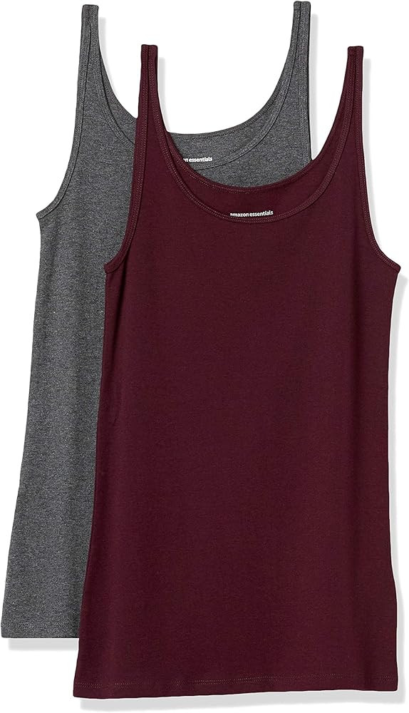 Amazon Essentials Women's Slim-Fit Thin Strap Tank Top, Pack of 2 | Amazon (US)