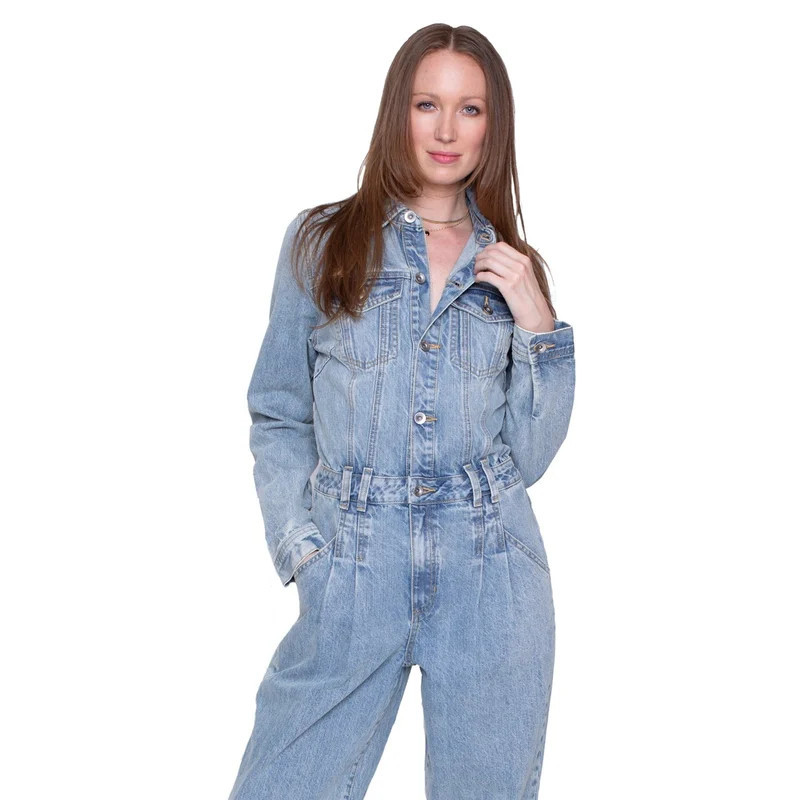 Blue Revival Denim Jumpsuit - Blue - M | Verishop