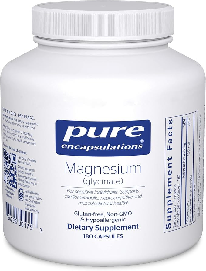 Pure Encapsulations Magnesium (Glycinate) - Supplement to Support Stress Relief, Sleep, Heart Hea... | Amazon (US)