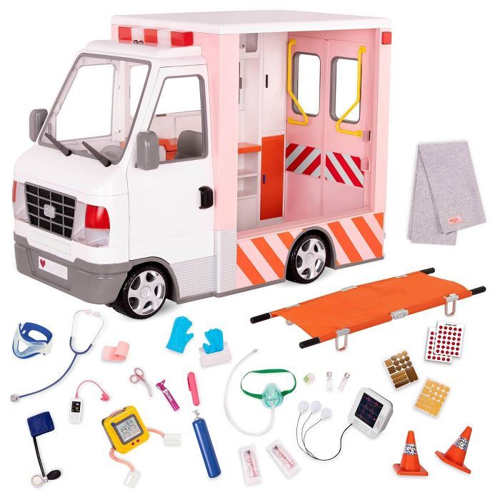 Our Generation Rescue Ambulance Playset with Electronics for 18" Dolls | Target