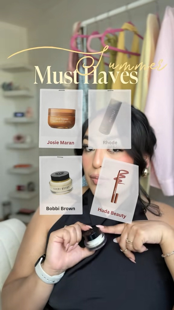 Summer beauty bag must-haves ☀️💖 These are the products I’ve been reaching for nonstop! Featuring the Josie Maran Whipped Argan Oil Body Butter, Rhode Glazing Milk, Bobbi Brown Vitamin Enriched Face Base, and Huda Beauty Lip Blush. Perfect for glowy summer skin, hydrated makeup, and an effortless everyday beauty routine.

#LTKBeauty #LTKselfcare #LTKstorytime