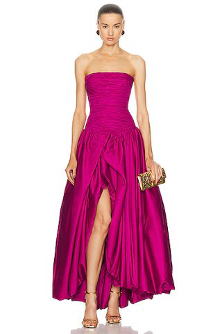 Violette Bubble Hem Maxi Dress | FWRD 