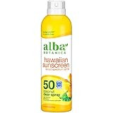 Alba Botanica Hawaiian Sunscreen Clear Spray, SPF 50, Coconut, 6 Oz | Amazon (US)