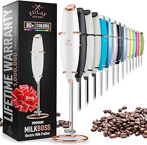 Zulay Powerful Milk Frother Handheld Foam Maker for Lattes - Whisk Drink Mixer for Coffee, Mini F... | Amazon (US)