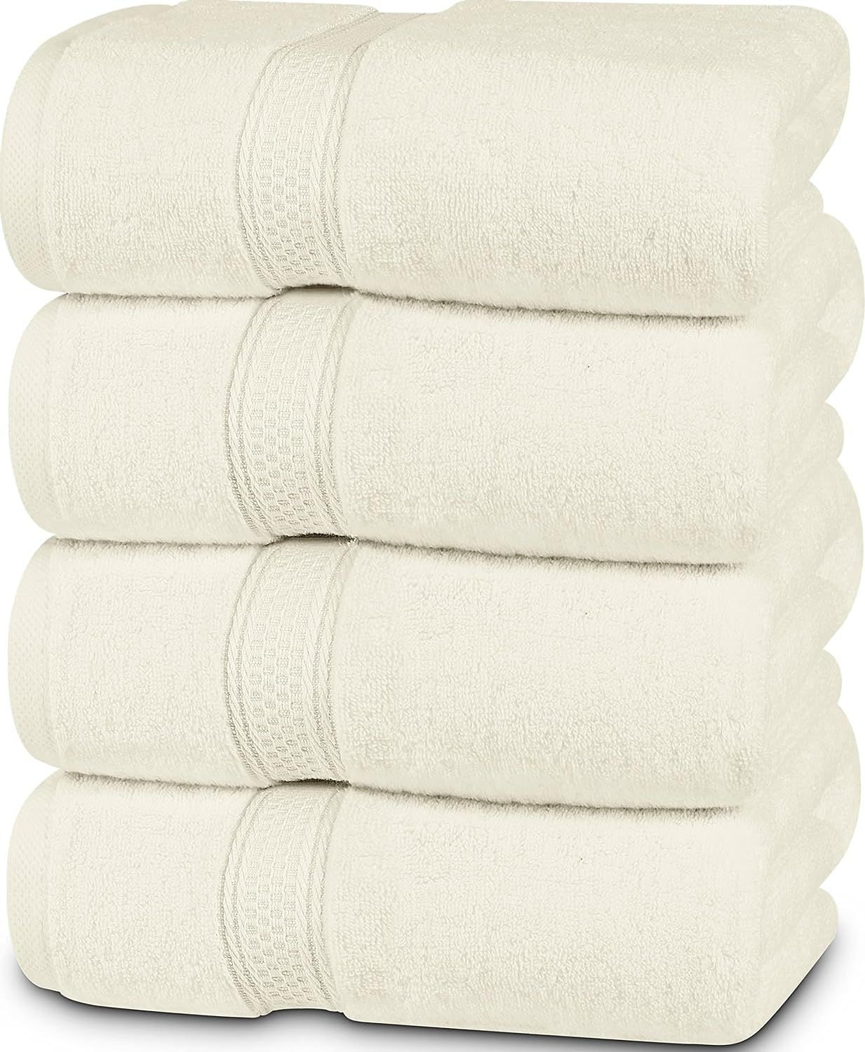 Utopia Towels 4 Pack Premium Bath Towels Set, (27 x 54 Inches) 100% Ring Spun Cotton 600GSM, Ligh... | Amazon (US)