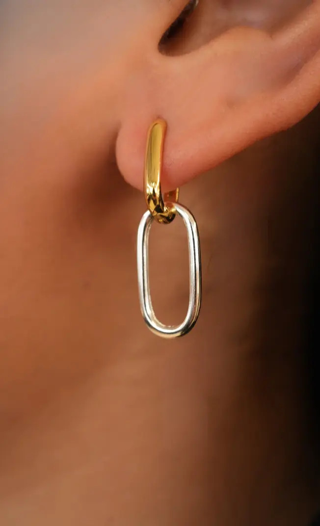 Two-Tone Link Earrings | Nordstrom