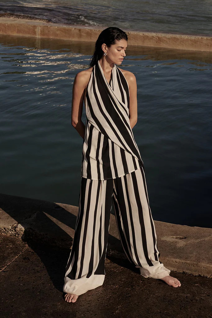 BEAU BLACK STRIPE PANT | DISSH