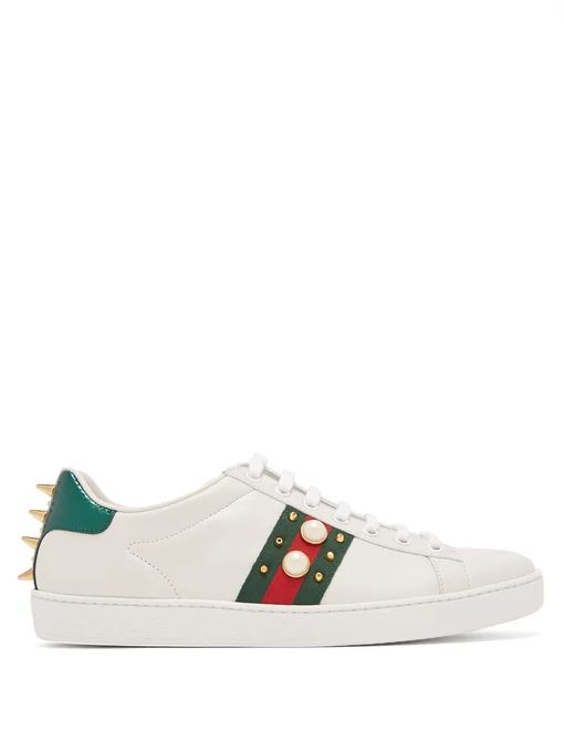 New Ace stud-embellished leather trainers | Gucci | Matches (US)