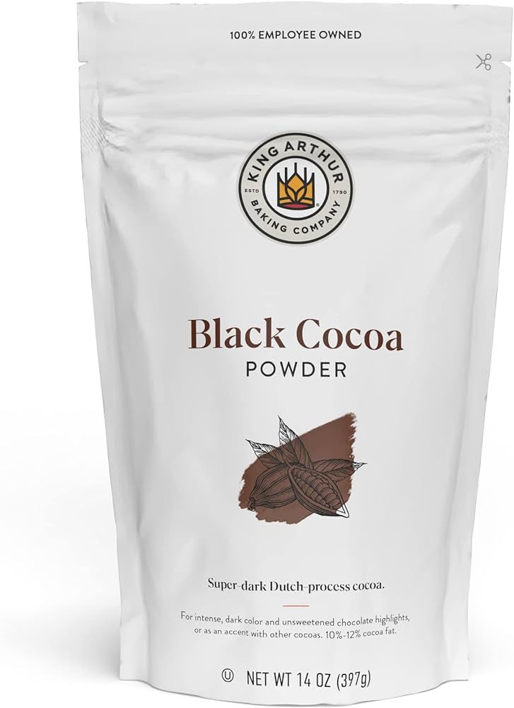 King Arthur Black Cocoa, Dutch Processed Cocoa Powder, Perfect for Baking, 14 Ounces | Amazon (US)