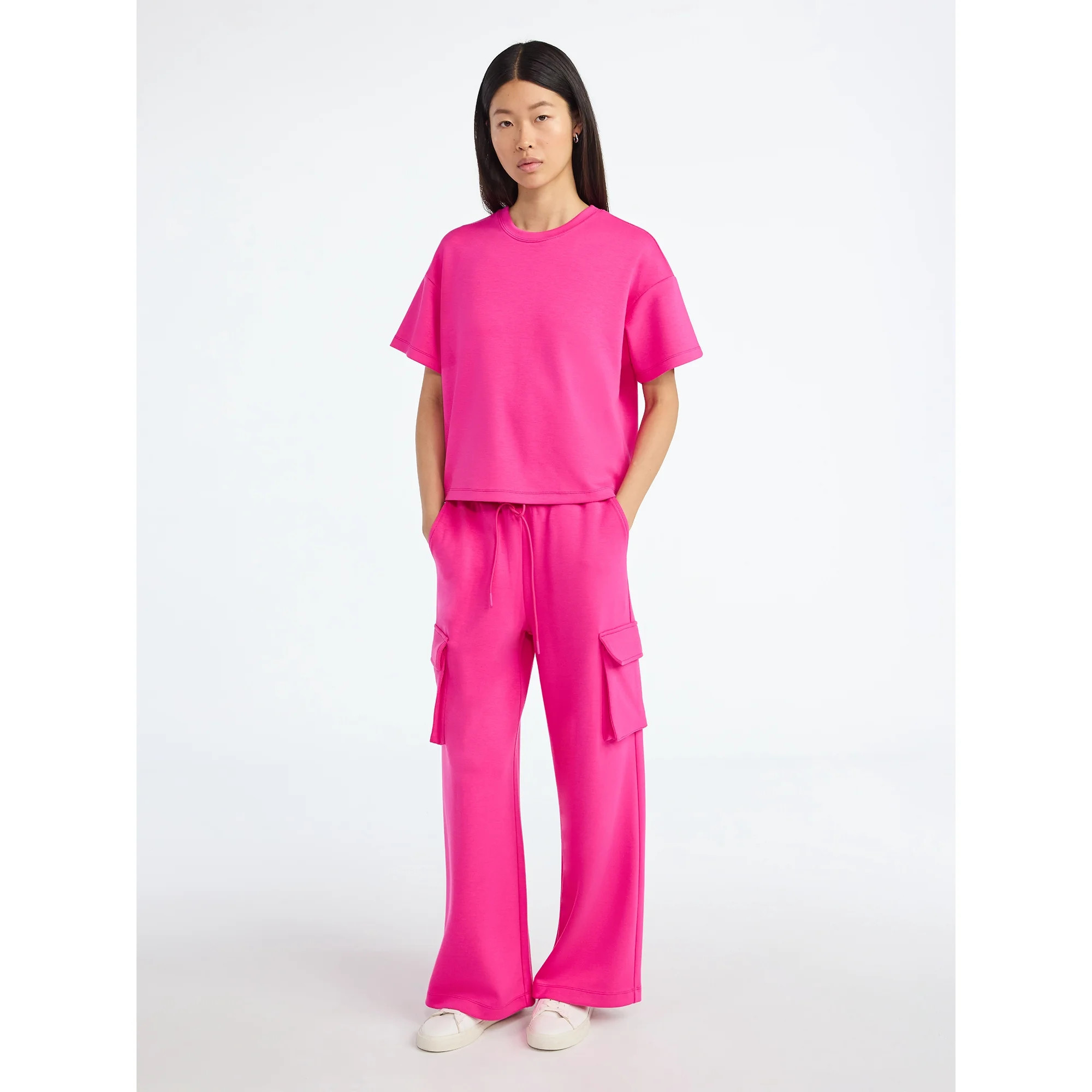 Scoop Women's and Women's Plus New Scubaknit Tee with Short Sleeves, Sizes XS-4X | Walmart (US)