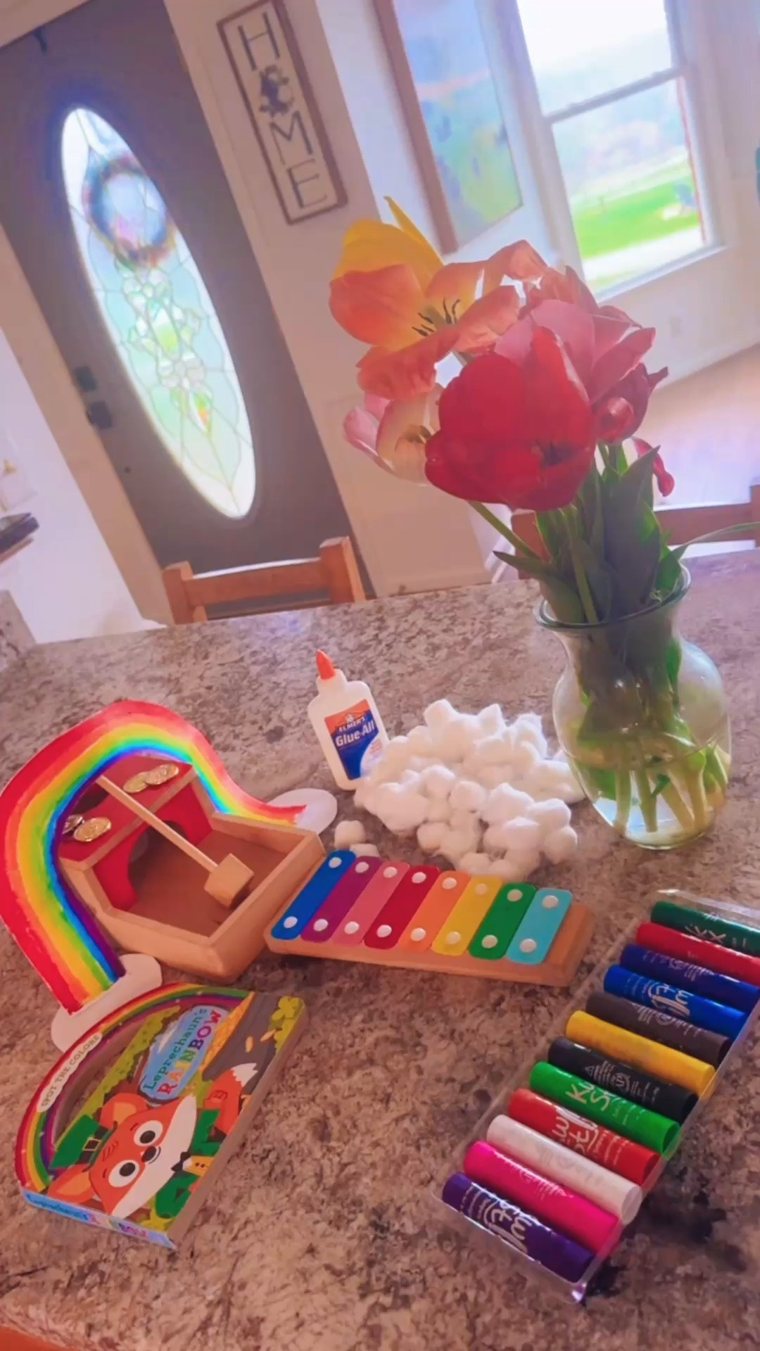 Just got them both down for naps 💤 but eek 🤭 look what we’ve been working on… Judson has been so creative 🎨 in putting together this “leprechaun 🎩🍀 trap” 🪤🌈 for St. Patrick’s Day tomorrow ☘️ and it’s been so fun!! 🤩 Stay tuned 🥳 and I’ll show you the finished product later after we finish it after naps!!! 😴 