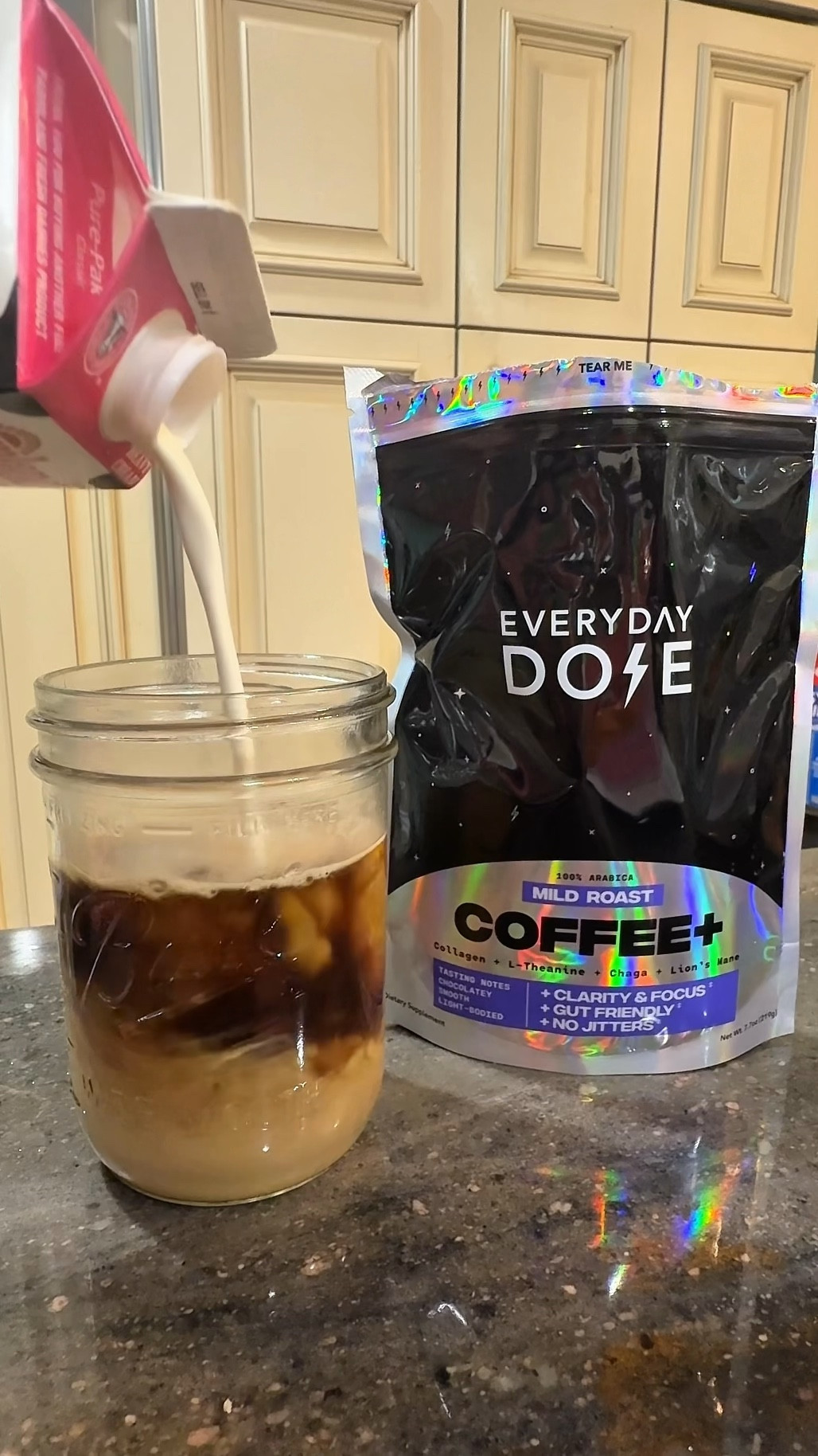 EveryDay Dose - ASMR version 

Smooth flavor, clean no jitters energy and mental clarity. Everyday Dose medium Roast has become a staple in my mornings. Collagen, L-Theanine, Lion’s Mane. Can drink it all day Hot or cold. Easy to make at home or at work. as they say Pour, Mix, Enjoy 😉 


#LTKmorningroutine #LTKselfcare #LTKmomlife