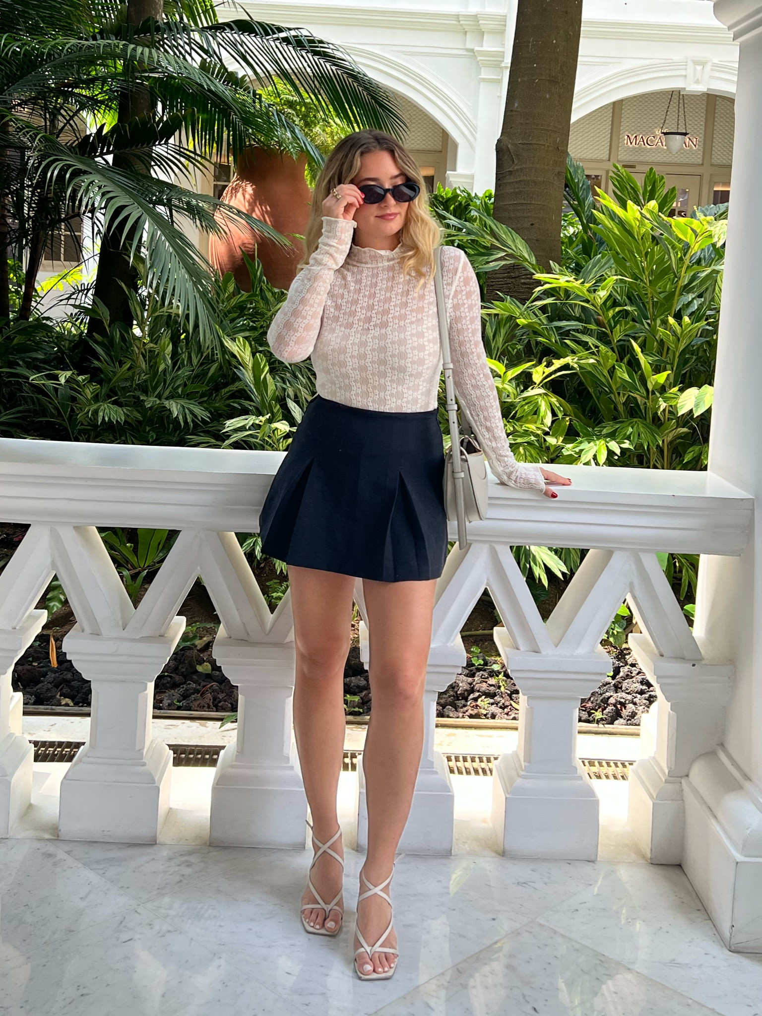 I’m wearing a size medium in the bodysuits and small in the skort