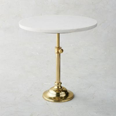 Abbey Adjustable Marble-top Server | Frontgate