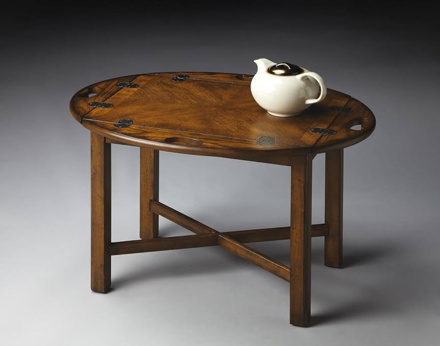 Coffee Tables - Bridgewater Butlers Table - Drop Leaf Coffee Table - Vintage Oak Finish | Amazon (US)