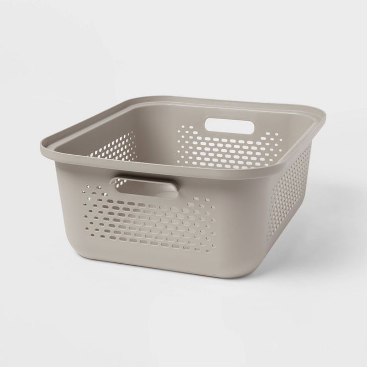 Small Decorative Plastic Bin with Cutout Handles - Brightroom™ | Target