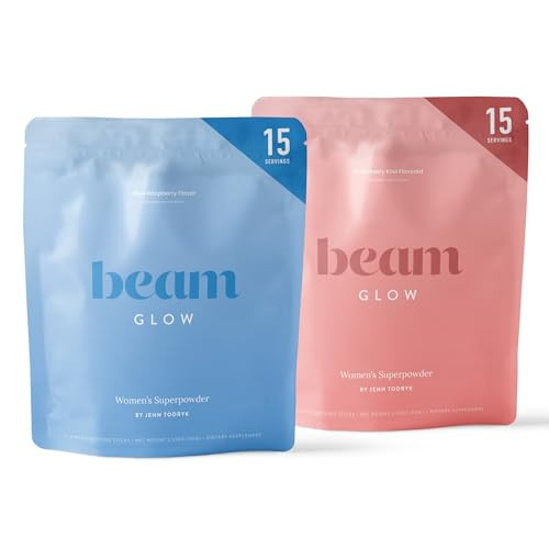 Beam Glow, Hormone Balance for Women, Thyroid Support for Women, Natural Hormone Support Powder with Selenium and Bromelain, PMS Relief, Energy, Hair Skin & Nails, Vegan, No Sugar, 15 Servings | Amazon (US)