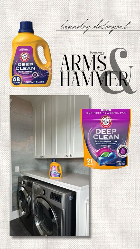 Shop @armandhammerlaundry Deep Clean Laundry Detergent  Penetrates odors and dirt deep between fibers and leaves clothes smelling so clean + fresh! #AHDeepClean #DeepClean #ad #armandhammerpartner