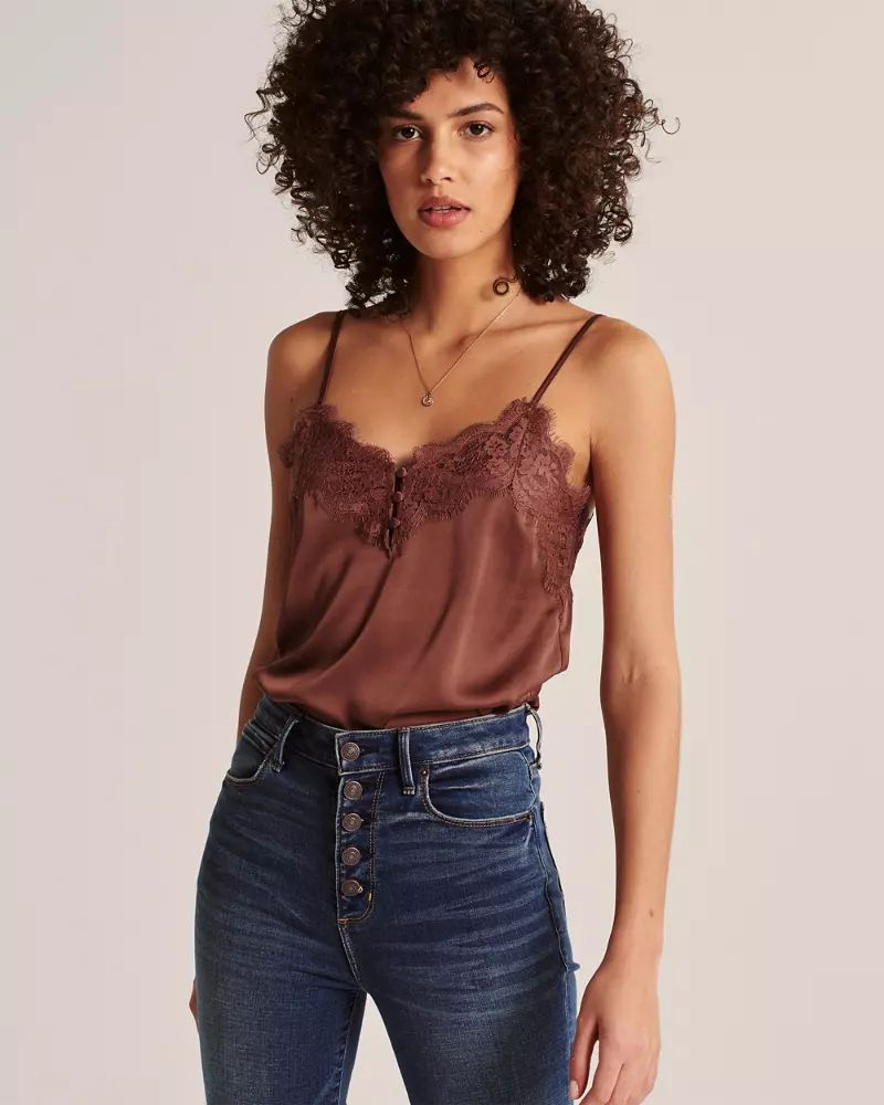 Lace-Trim Cami | Abercrombie & Fitch US & UK