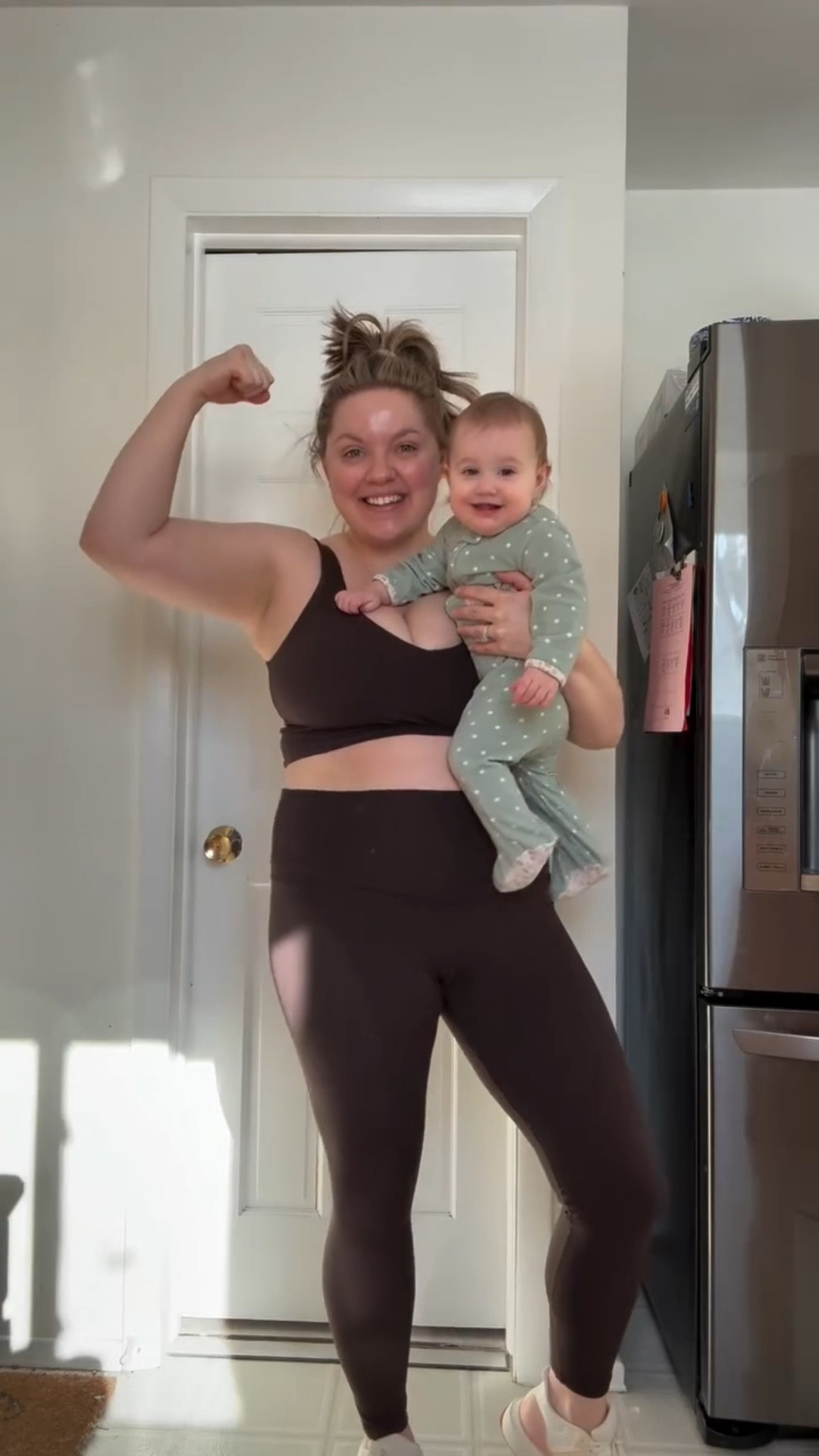 Let them be the reason, not the excuse.

I want my girls to grow up in a home where they learn to be strong and How to tread their bodies with love and kindness. And that starts with me! Those little ears and eyes are always watching and listening. They see the way we treat ourselves, so I’m doing my best to treat myself with a whole lotta love. 

Outfit details 👇🏻 

This work out set has me feeling 🔥
Would recommend  the top for low impact workouts. 

Top-XL
Leggings -L



#LTKfitnessgoals #LTKActive #LTKmomlife