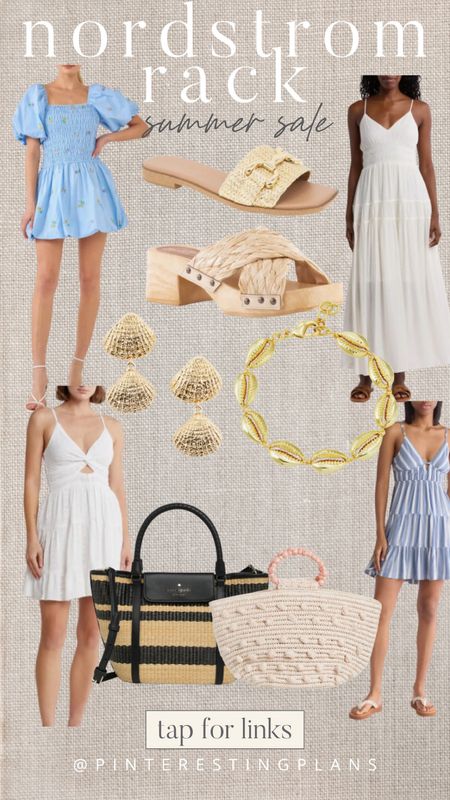 Nordstrom rack summer sale
Summer outfit
Dresses
White dress
Raffia sandals