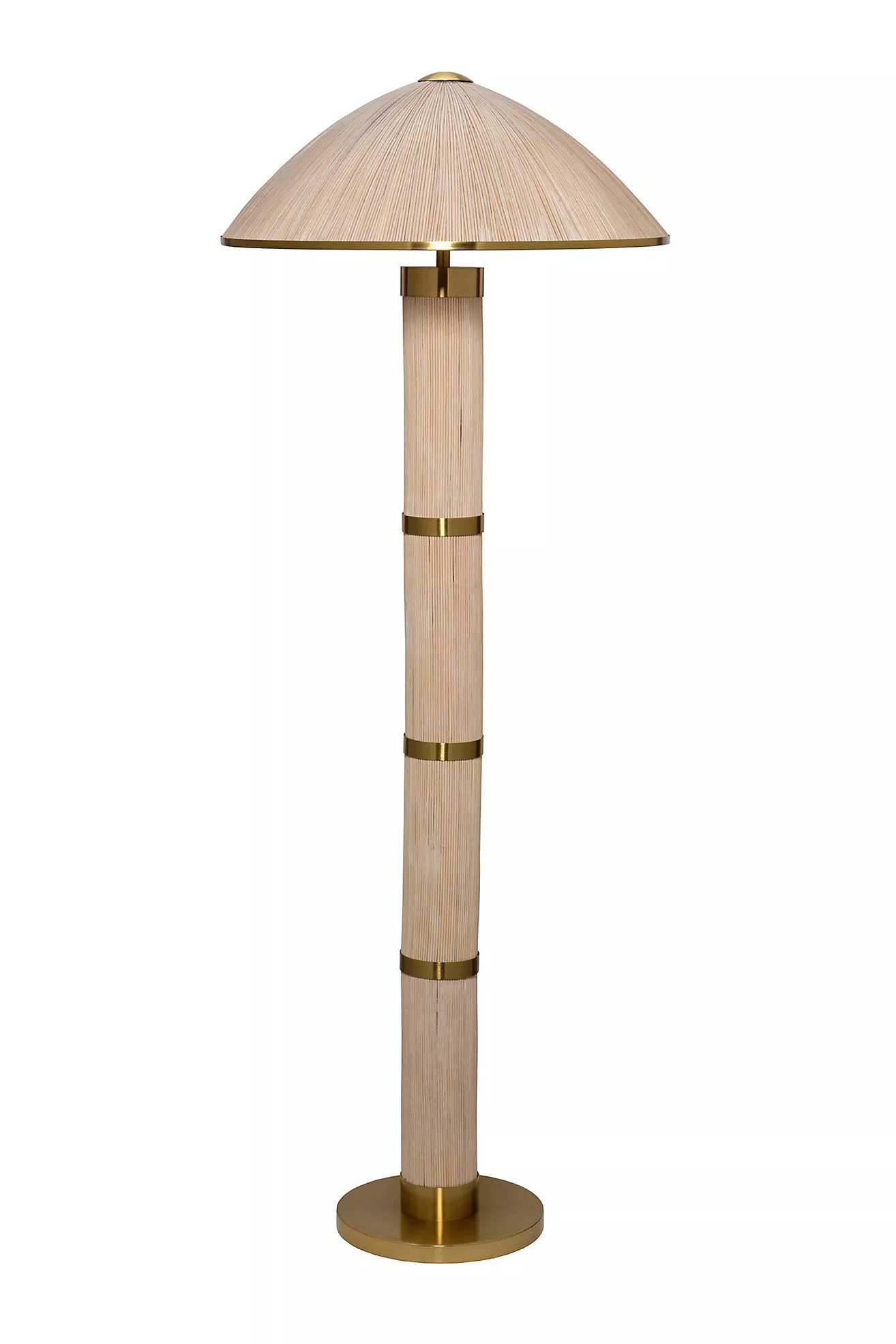 Seychelles Bleached Rattan Floor Lamp | Anthropologie (US)