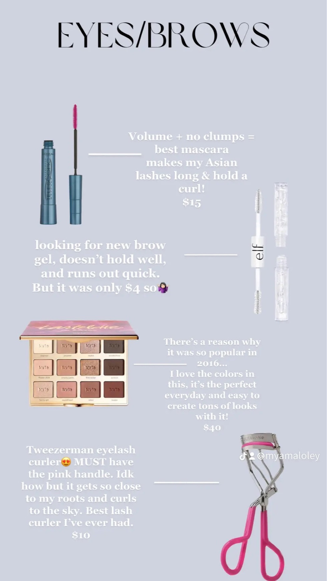 All my current eye/brow products that I use!! 

Always waterproof mascara for me! 
Staples I’ve had and used for years! 

#LTKBeautySale #LTKGiftGuide #LTKFind