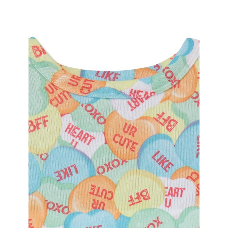 Character Toddler Unisex Valentine's Day Pajama Set, 2-Piece, Sizes 12M-5T - Walmart.com | Walmart (US)